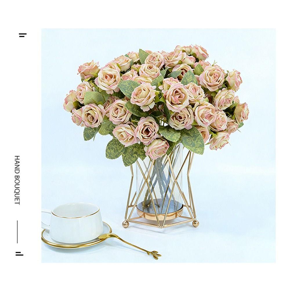 15 Heads Rose Artificial Flowers Multicolor Decorative Flower Creative Faux Flower Gift