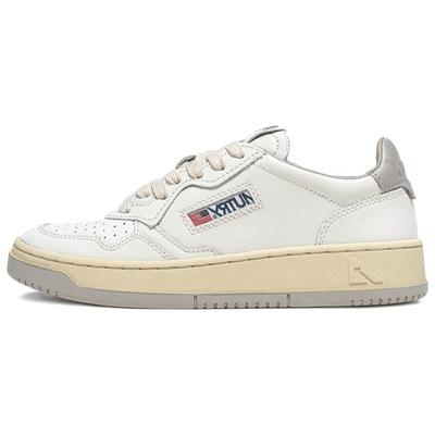 Кожаные низкие модные кроссовки Женские кроссовки Белый Серый AULW-BB50