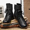 2024 Genuine Leather Fashion for Men Motorcycle Boots High Quality New Male Comfortable High Top Shoe All-match Luxe Men's Boots