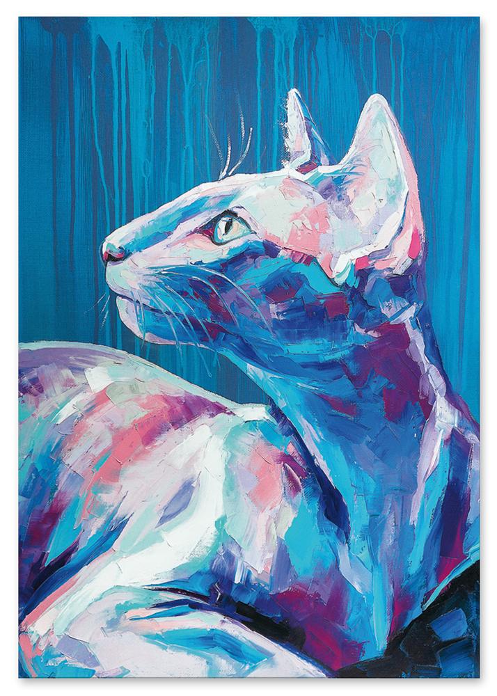 Plakat portret kot obraz