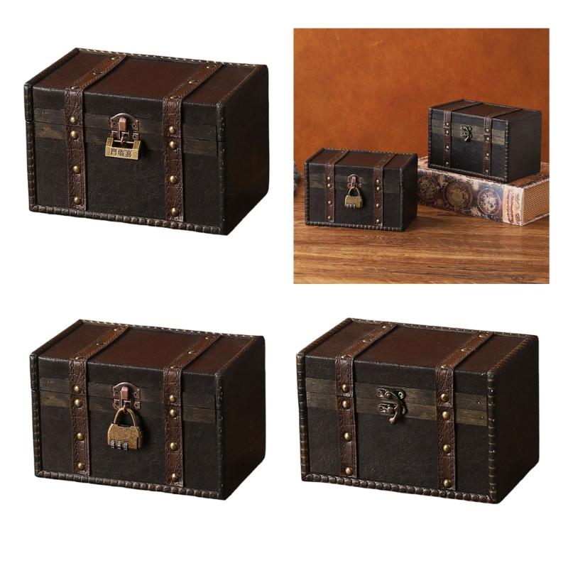 Practical Old Fashioned European Styles Sturdy Wood Trunk Stylish Storage Solution for Traveler and Fashion Lovers