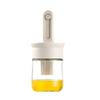 Retractable Silicone Oil Brush & Heat-Resistant Glass Oil Pot for Cooking & BBQ