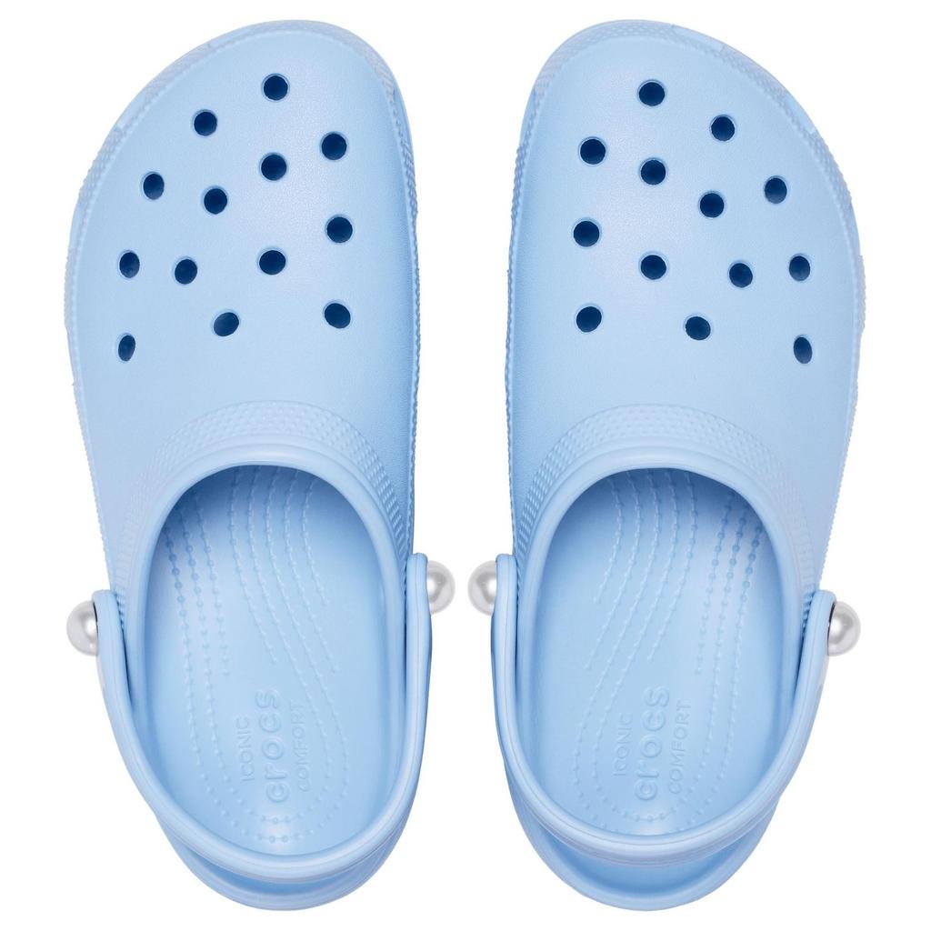 Crocs Классические платформенные клоги с жемчугом EVA Удобные и универсальные обувь с отверстиями Женские Синие