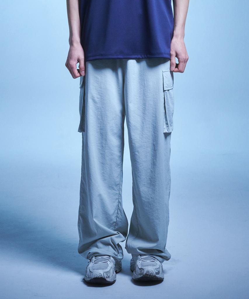 BORN CHAMPS Nylon Carpenter Wide Cargo Pants B23Sb03Lg
