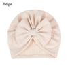Cotton Polyester Big Bow Hats Solid Color Toddler Turban Cute Headband  Baby Girls Boys