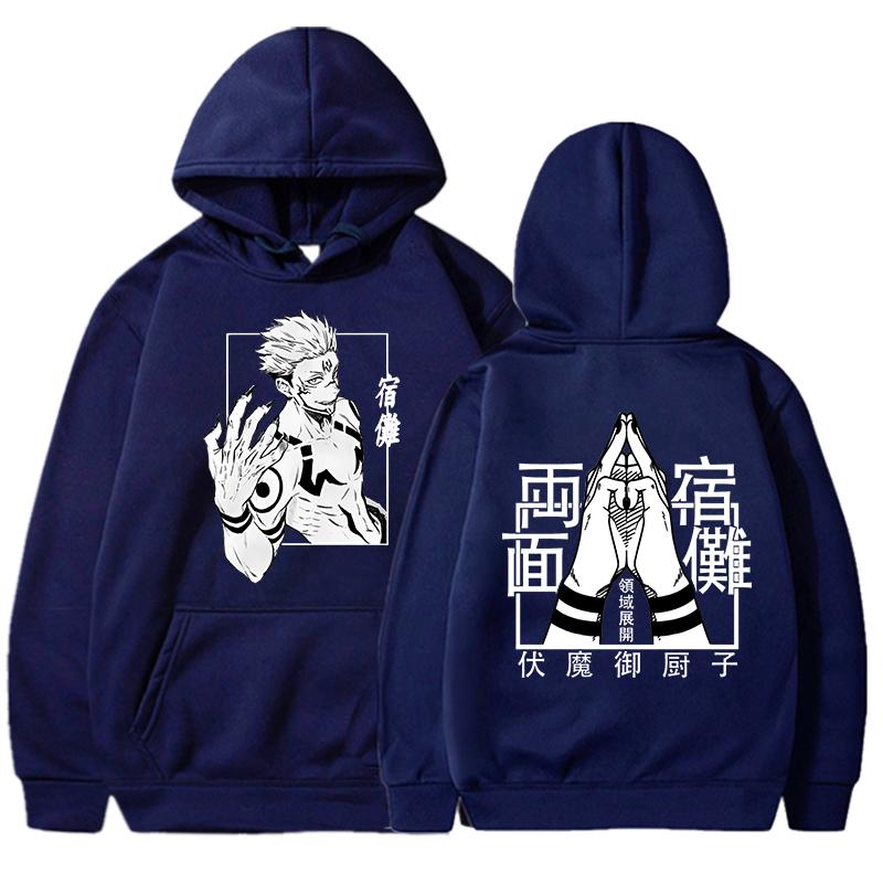 Новые модные мужские и женские толстовки с капюшоном с принтом аниме Ryomen Sukuna, осенне-зимняя повседневная толстовка с длинным рукавом и капюшоном
