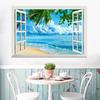 Современные Летние Пляжные 3D Наклейки На Стены Приморский Пейзаж Съемные Обои Вид Из Окна Наклейки Наклейки Украшения Дома