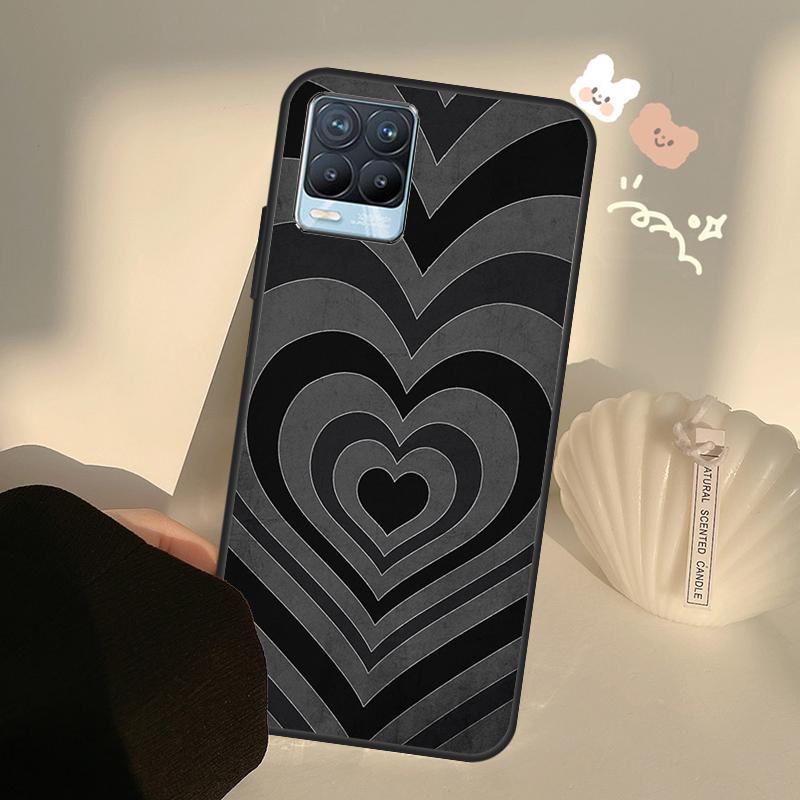 Latte Love Тоннель Коричневое Сердце Чехол Для Realme C75 C63 C61 C55 C51 C53 C25 C65 C67 C71 11 12 13 14 15 Pro Plus GT6 GT7 Pro