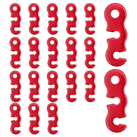 20/48/80/100Pcs Aluminum Alloy Guyline Cord Adjuster Tent Tensioner Heavy Duty Outdoor Camping Hiking