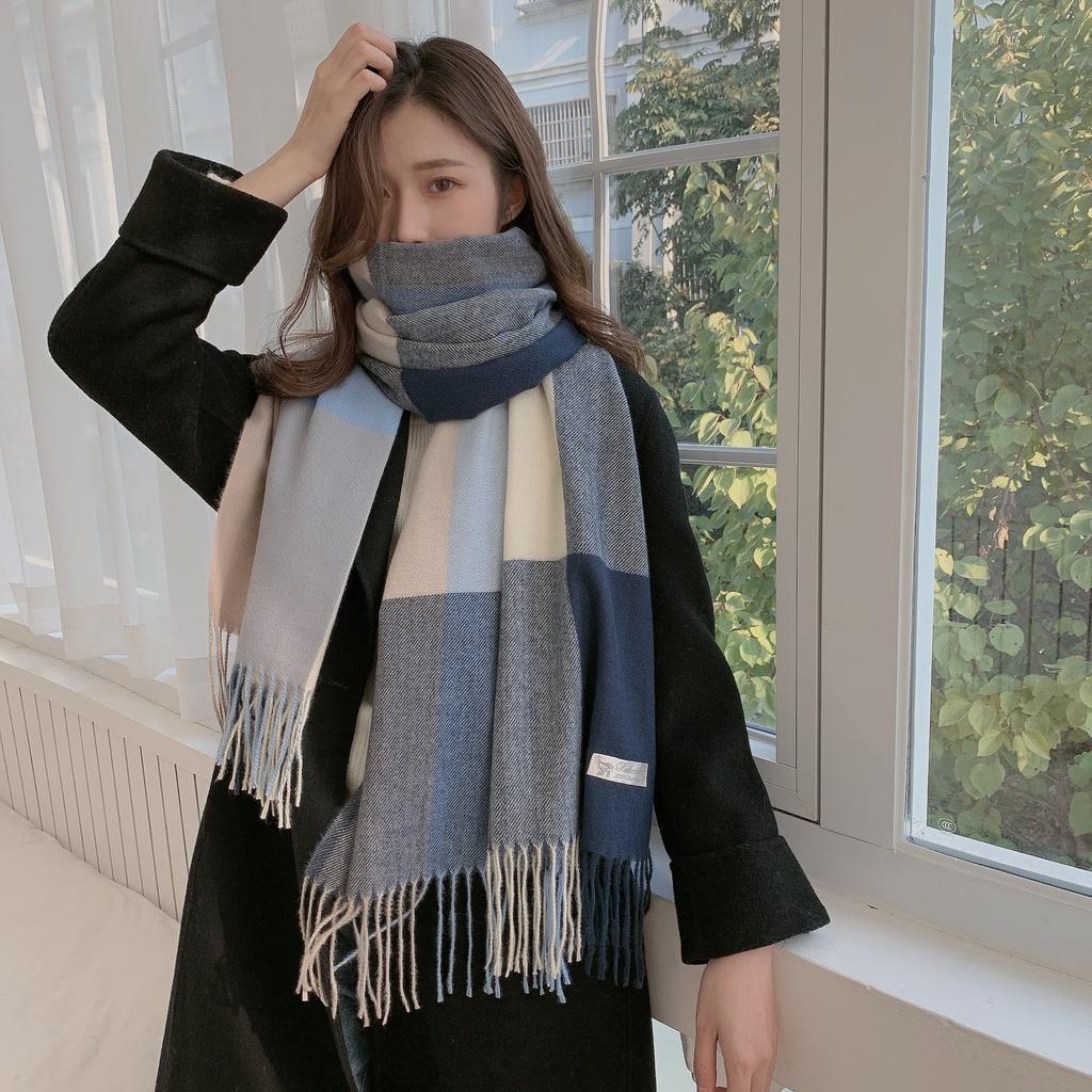 Scarf Women'S Winter Imitation Cashmere Scarf Dongdaemun Plaid Scarf Autumn Scarf