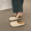 Fashion Women Flat Sandals  Summer Soft Sole Half Slippers Mules Designer Comfortable Woman Shoes with Arch Support Cork Footbed Sandals
