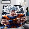 Фланелевое одеяло с принтом персонажей Dragon Ball, Высококачественное, Удобное для всех сезонов, Декор для дома, Тепло и уют, Идеально для рождественских подарков