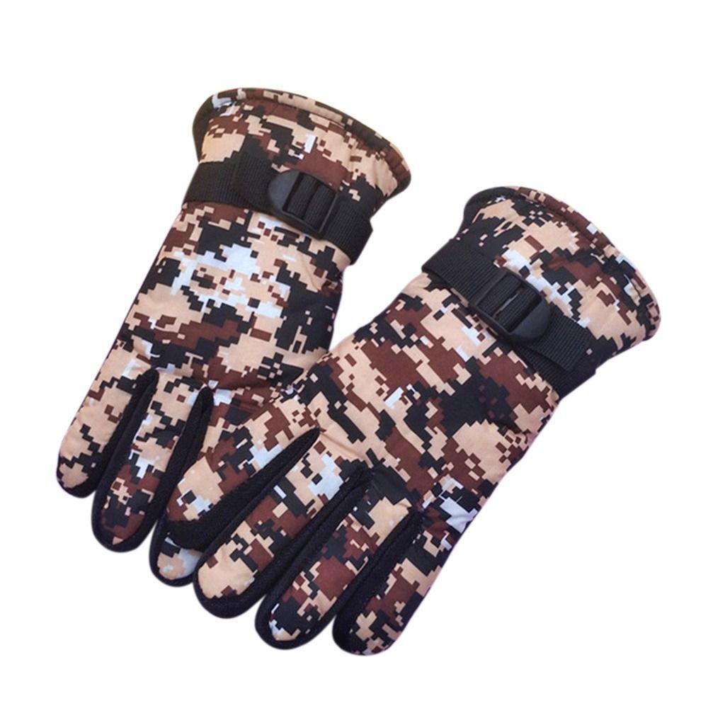 Kids Gloves Winter Fleece Warm Camouflage Gloves Children Fashion Boys And Girls Thick Ski Outdoor Mittens 7-13 Years Old