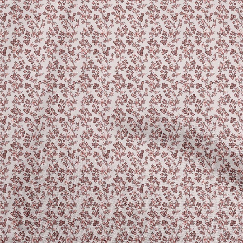 oneOone Cotton Flex Light Gray Fabric Floral Fabric For Sewing Printed Craft Fabric By The Yard 40 Inch