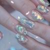 Manicure Aurora Color Glass Paper Aurora Nail Art Sticker Broken Glass Paper Film DIY Nail Art