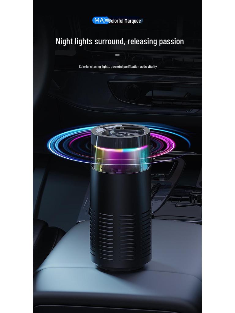 Портативный автомобильный очиститель воздуха и устранитель запахов с технологией отрицательных ионов