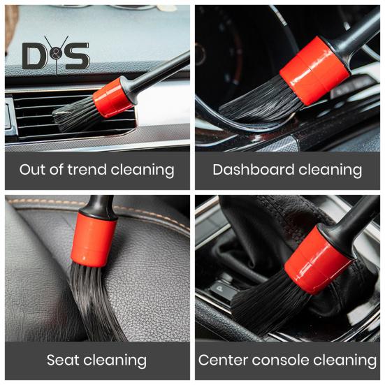 1 компл. щетка для деталей автомобиля, 5 размеров, мягкая щетина, длинная ручка, многофункциональный автомобиль, мотоцикл, универсальный инструмент для очистки зазоров, автокосмети...