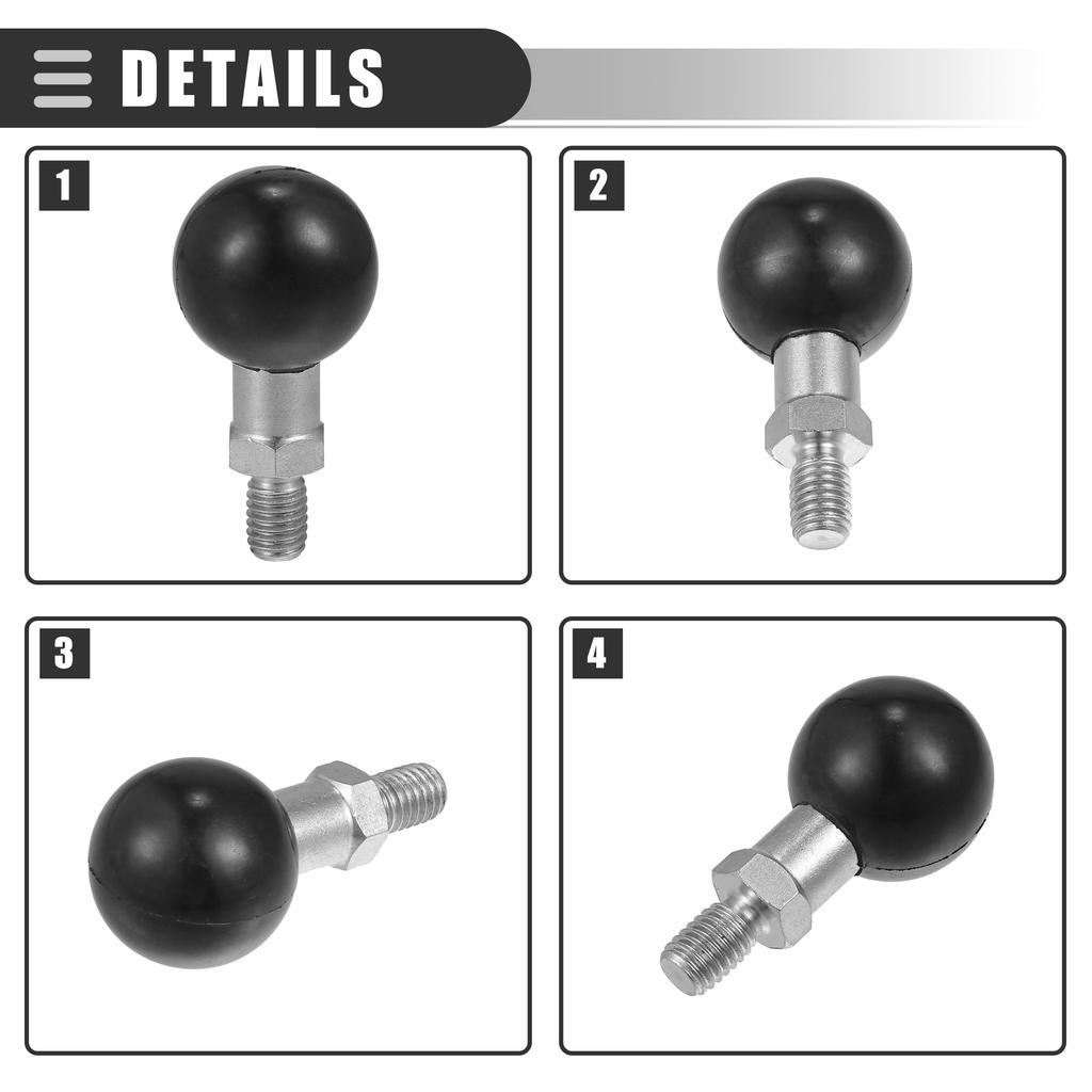 X AUTOHAUX 25mm Motorcycle Ball Mount Portable Tripod Ball Adapter Auto Bike Rearview Mirror