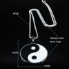 2024 Модные ожерелья из нержавеющей стали «Инь и Ян» в стиле тайцзи для женщин/мужчин, эффектные ювелирные изделия