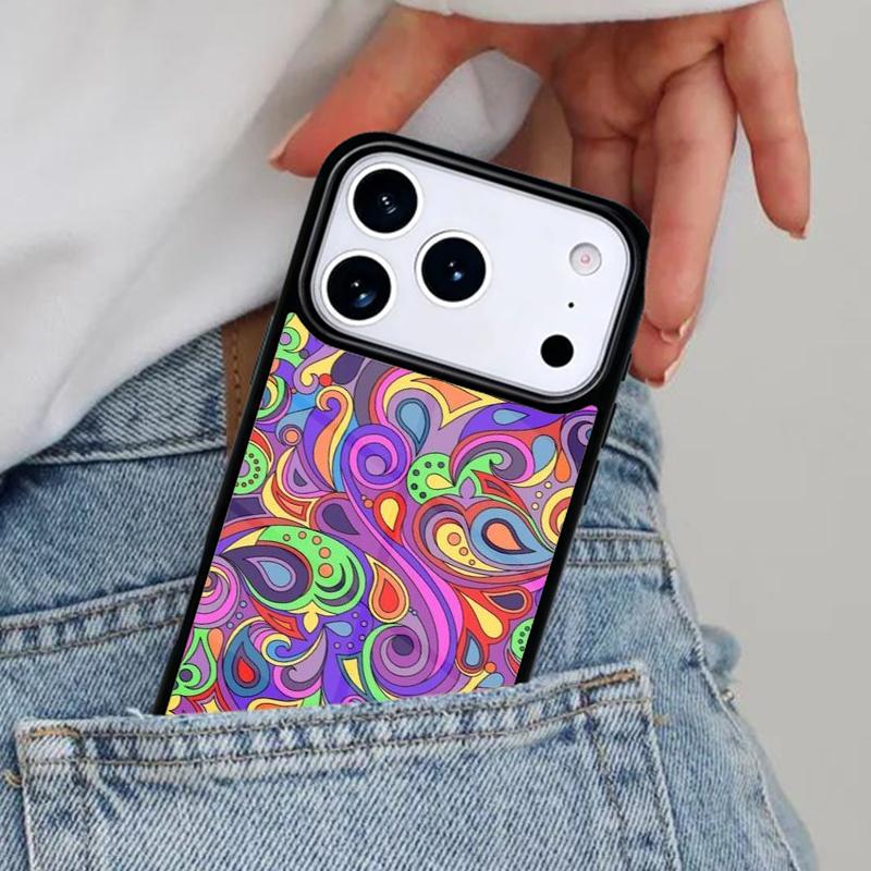 Хиппи Хиппи Психоделическое Искусство Чехол для Телефона для iPhone 16e 15 14 13 12 17 Pro Max Plus Air 17pro Чехол Coque