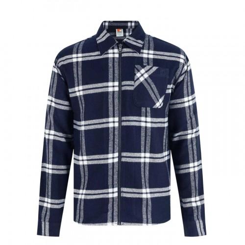 SoulCal Mens Checked Flannel Full Zip Long-Sleeved Shacket