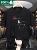 Mens Minimalist Mountain Sunset Graphic Tee  Cotton Casual Tops