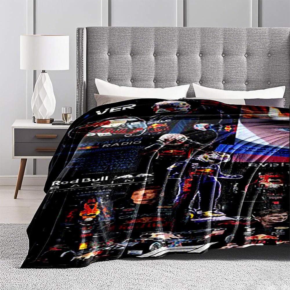 Racing Themed Keep warm with Formula Cars DesignFlannel blanket for bedroom, living room, sofa, and nap