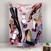 Illustrations of stylish high-heel shoes and boots in various designs. Patterned tapestry for bedroom and living room home decor