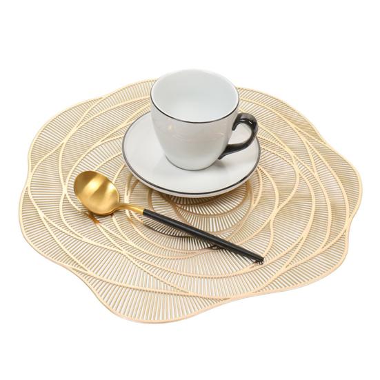 PVC Placemats Heat-Resistant Waterproof Oil-Proof Dining Table Mats Rose Design