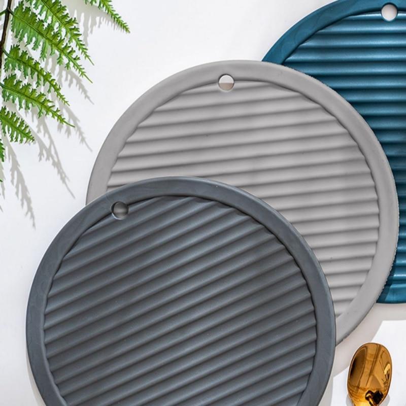 Silicone Trivet Heat Resistant Countertop Placemat Round Table Mat