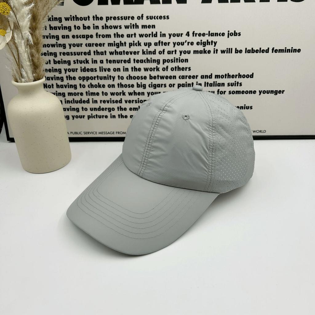 Summer quick-drying cap men's and women's simple solid color light board baseball cap outdoor thin breathable sports hat