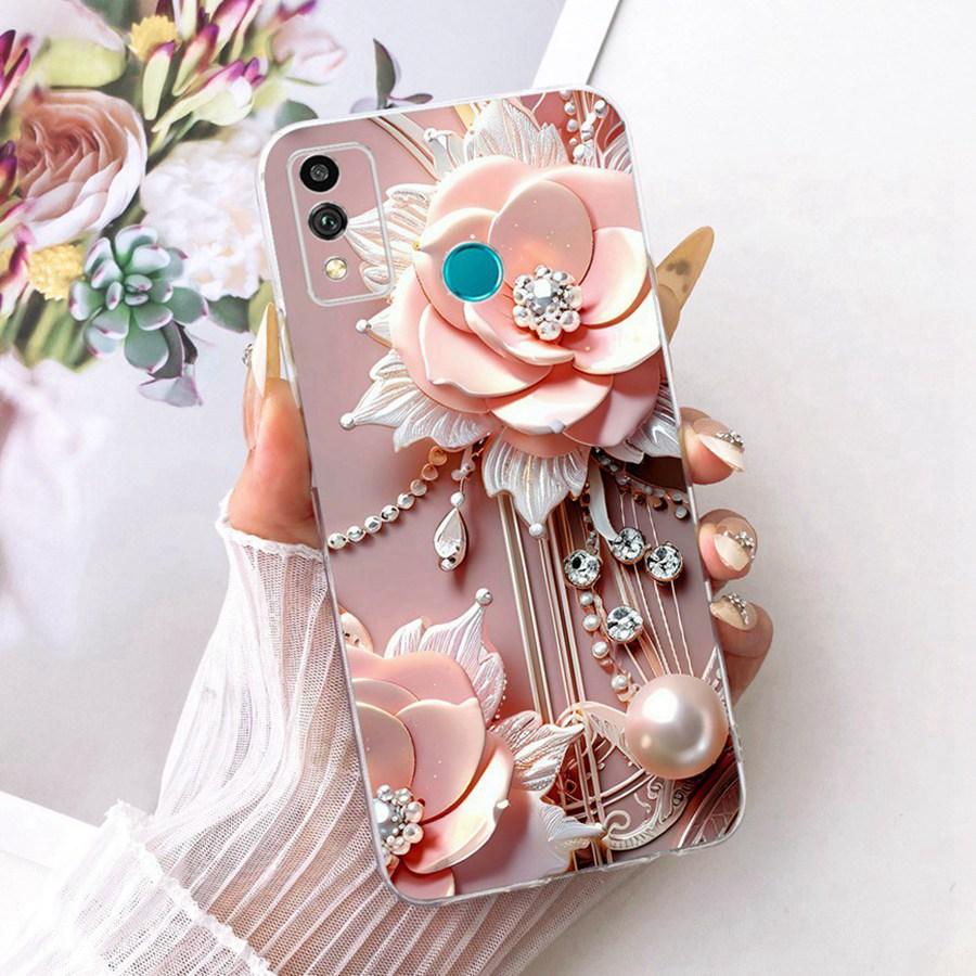 For Honor 9X Lite Phone CaseJSN-L21 JSN-L22 Cover bowknot Painted Clear Soft Silicone Clear Shell honor9Xlite 9 X Lite Funda