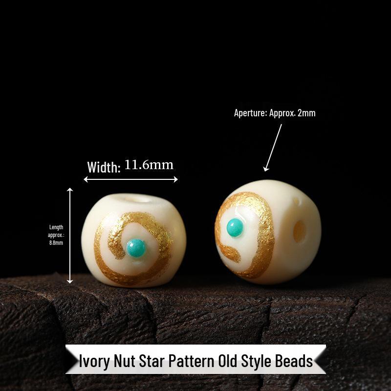 Ivory Nut Carved Pixiu Awakening Lion Wenwan Bracelets and Necklaces - Handmade Jewelry Accessories for DIY.