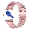 Звеньевой браслет из нержавеющей стали для Apple Watch Series 1-8, SE, Ultra - Регулируемый с помощью инструмента, Различные цвета