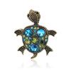 Fashion Retro Alloy Rhinestone Little Turtle Brooch Creative Personality Men'S And Women'S Clothing Corsage Jewelry Pin