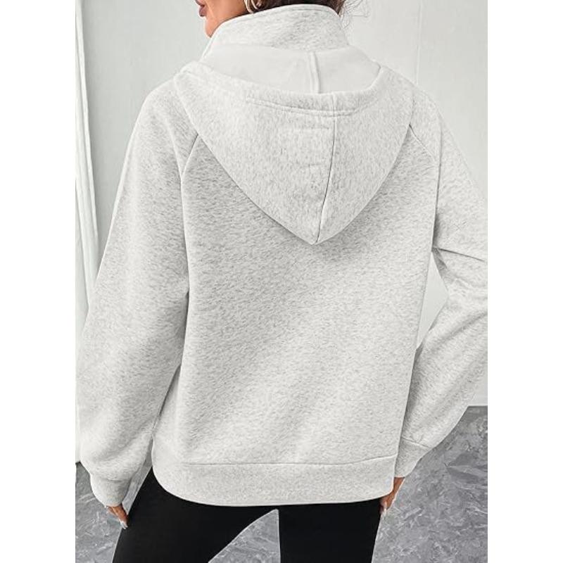 JKASHDK Женские модные повседневные однотонные худи и свитшоты с капюшоном и длинными рукавами с принтом