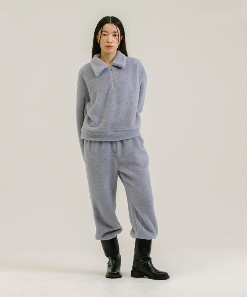 NEBELEVERYWEAR Fur Banding Pants_Light Blue