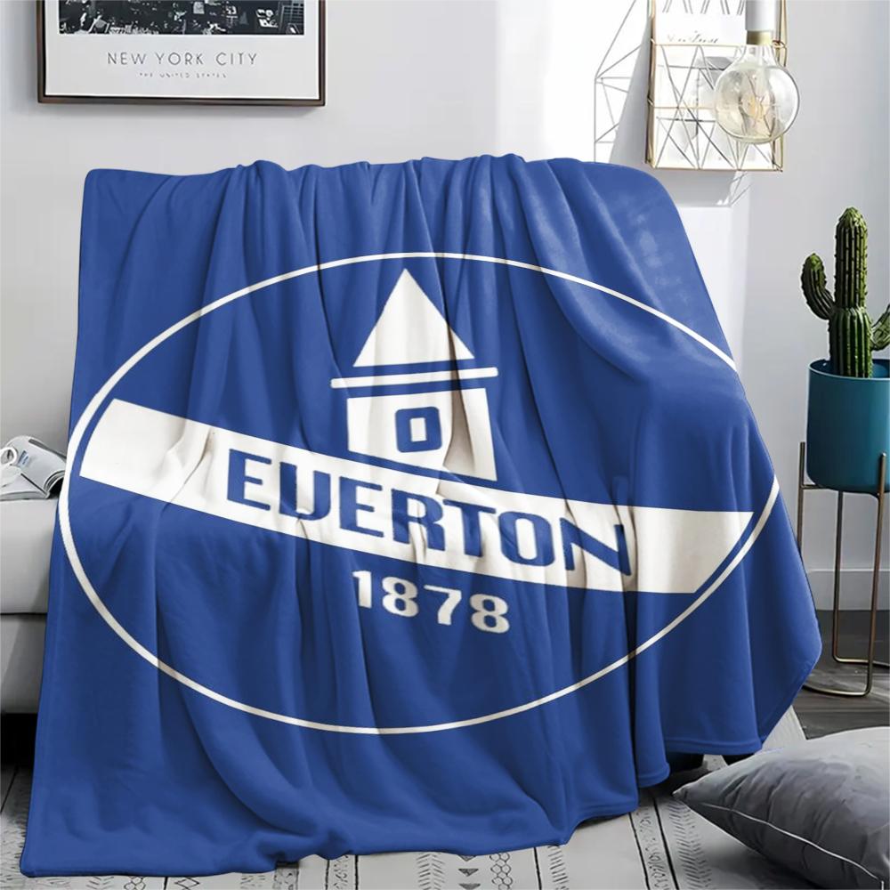 1pc Everton FC Print Flannel Blanket, High quality Comfortable for All Seasons, Home Decor, Warmth and Comfort, Perfect for Christmas Gifts40