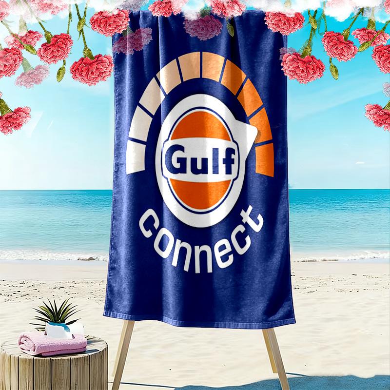 Gulf Brand Logo Design beach towel beach soft swim seaside Absorbent bath towel Comfort printing Fashion Travel and vacation towels