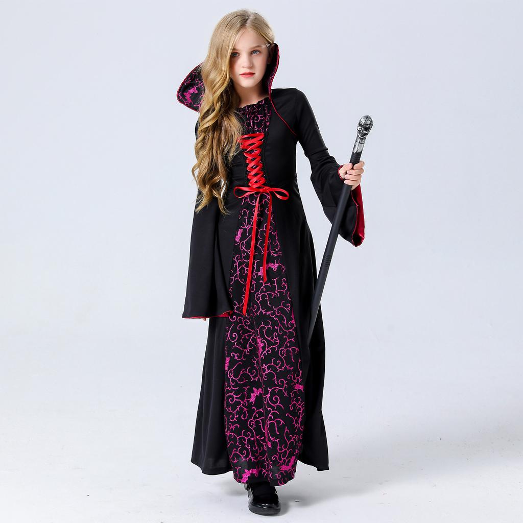Cosplay Europe America Halloween cos clothes children witch death game party cosplay suit