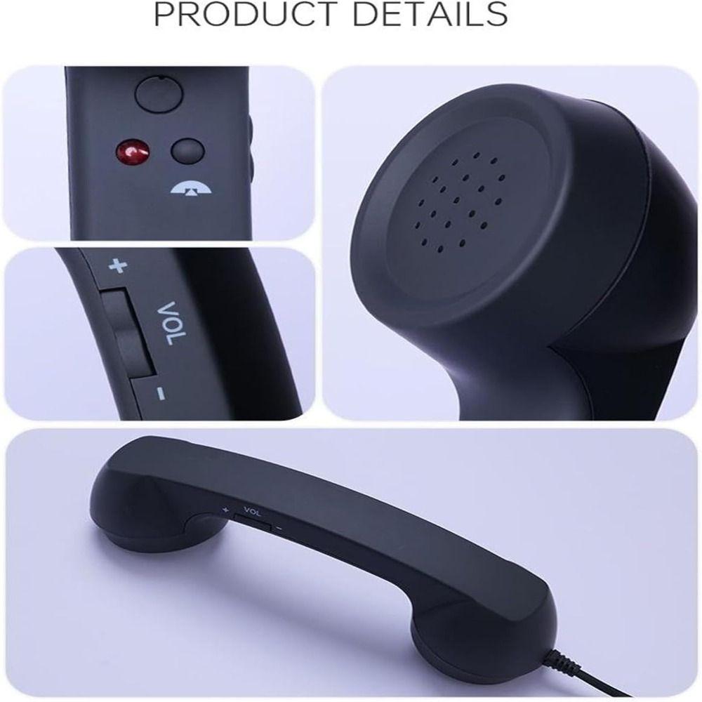 with Microphone Landline Handle Receiver Telephone Style Handheld Cell Phone Receiver