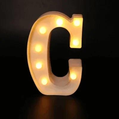 Свадебные Декоративные Буквы с Цифрами LED Огни Светящаяся Цифра Лампа Вечеринка Детская Спальня Декор Домашний Ночник