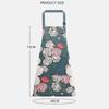 Rose Print Waterproof Apron With Hand Towel Restaurant Uniform Work Apron  Household