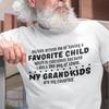 My Grandkids Are Favorite Funny Grandpa Shirt Grandfather Gifts For From Granddaughter Vintage Washed Top For Everyday Wear