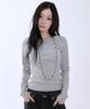Серая футболка с длинным рукавом и термоаппликацией с буквами Leoninghai L/S Tee