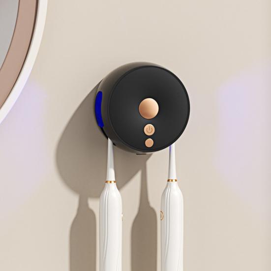 УФ Санитайзер для зубных щеток 2 слота USB перезаряжаемый без сверления портативный для дома, путешествий, ванной комнаты, настенный электрический держатель для зубных щеток, очиститель