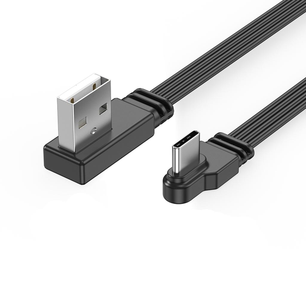 Высокоскоростной кабель передачи данных USB-USB C, 2 А, быстрая зарядка, 480 Мбит/с, синхронизация, угловые/прямые разъемы, гибкий зарядный шнур