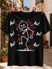 All Over Body Pain Au Graphic Tee Walking Stick Figure With Red Lightning Arrows At Neck Arm Hip  Unisex All Tshirt