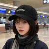 Baseball cap, wide brim, big face, small face, men's and women's models, big head circumference, purple peaked cap, student visor.