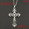 Винтажный серебристый крест Христа Иисуса, ожерелье для женщин и мужчин, христианский крест, духовная защита, ювелирные изделия, подарки